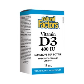 Natural Factors/Течен Vitamin D3/400 IU/15 ml