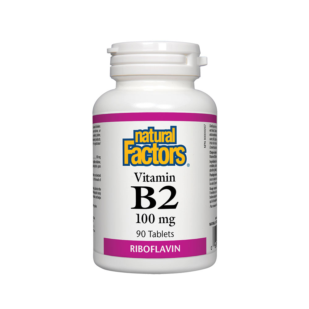 Natural Factors/Витамин В2/100 mg/90 таблетки