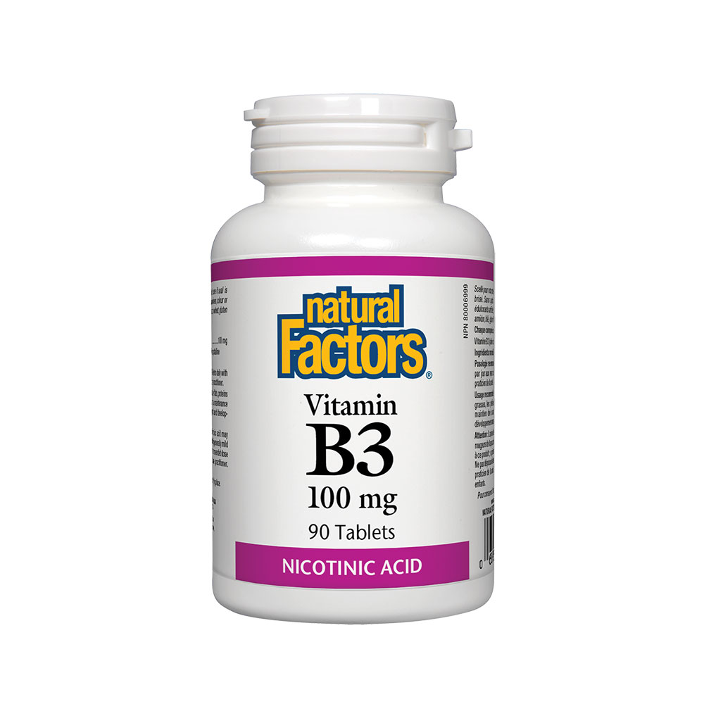 Natural Factors/Vitamin B3 100 mg/90 таблетки