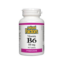 Natural Factors/Vitamin B6/50 mg/90 таблетки