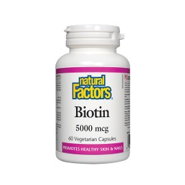 Natural Factors/Биотин 5000 mcg/60 капсули