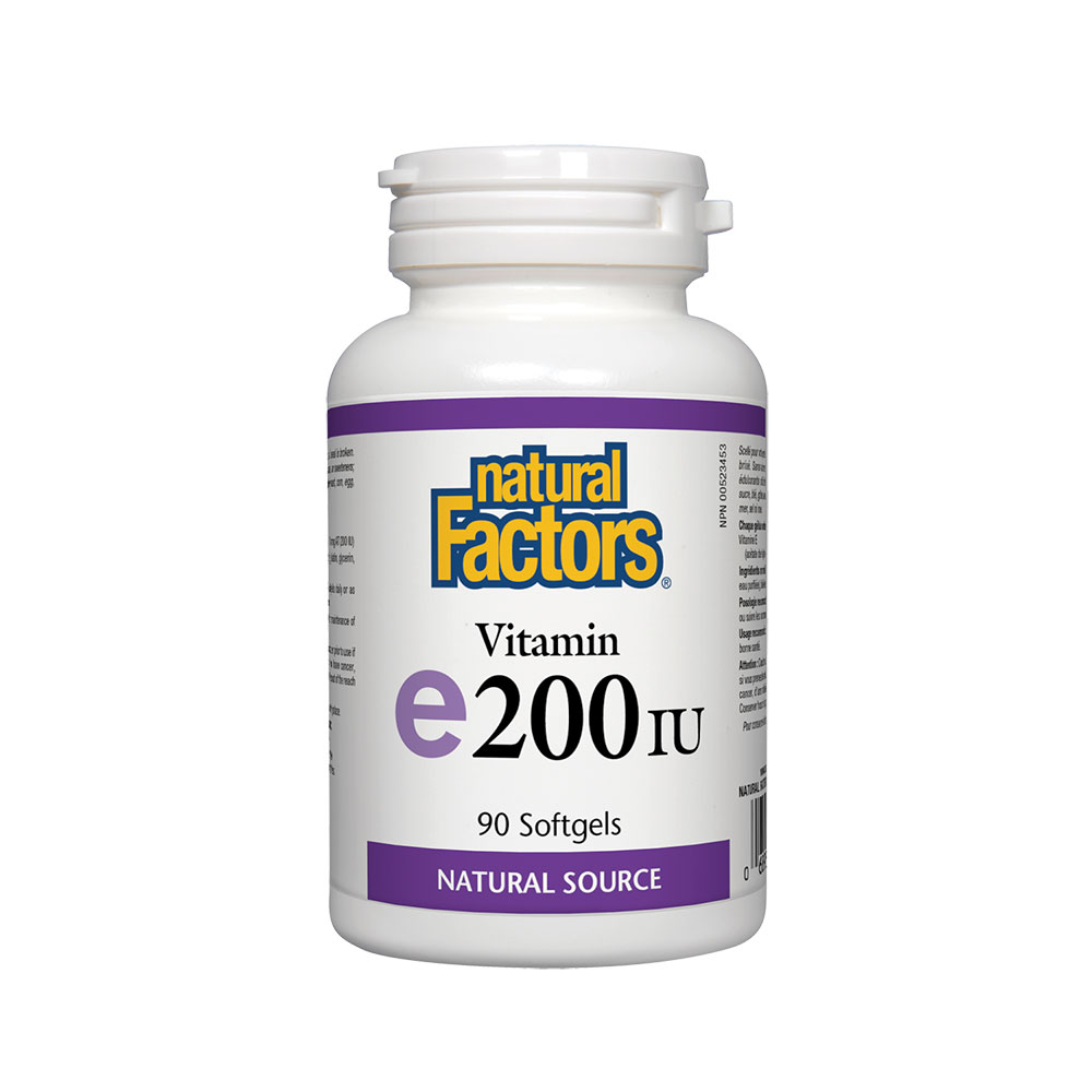 Natural Factors/Витамин E/134 mg /200 IU/90 капсули