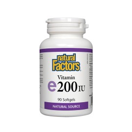 Natural Factors/Витамин E/134 mg /200 IU/90 капсули