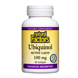 Natural Factors/УБИКВИНОЛ АКТИВЕН КОЕНЗИМ Q10/100 mg/30 капсули