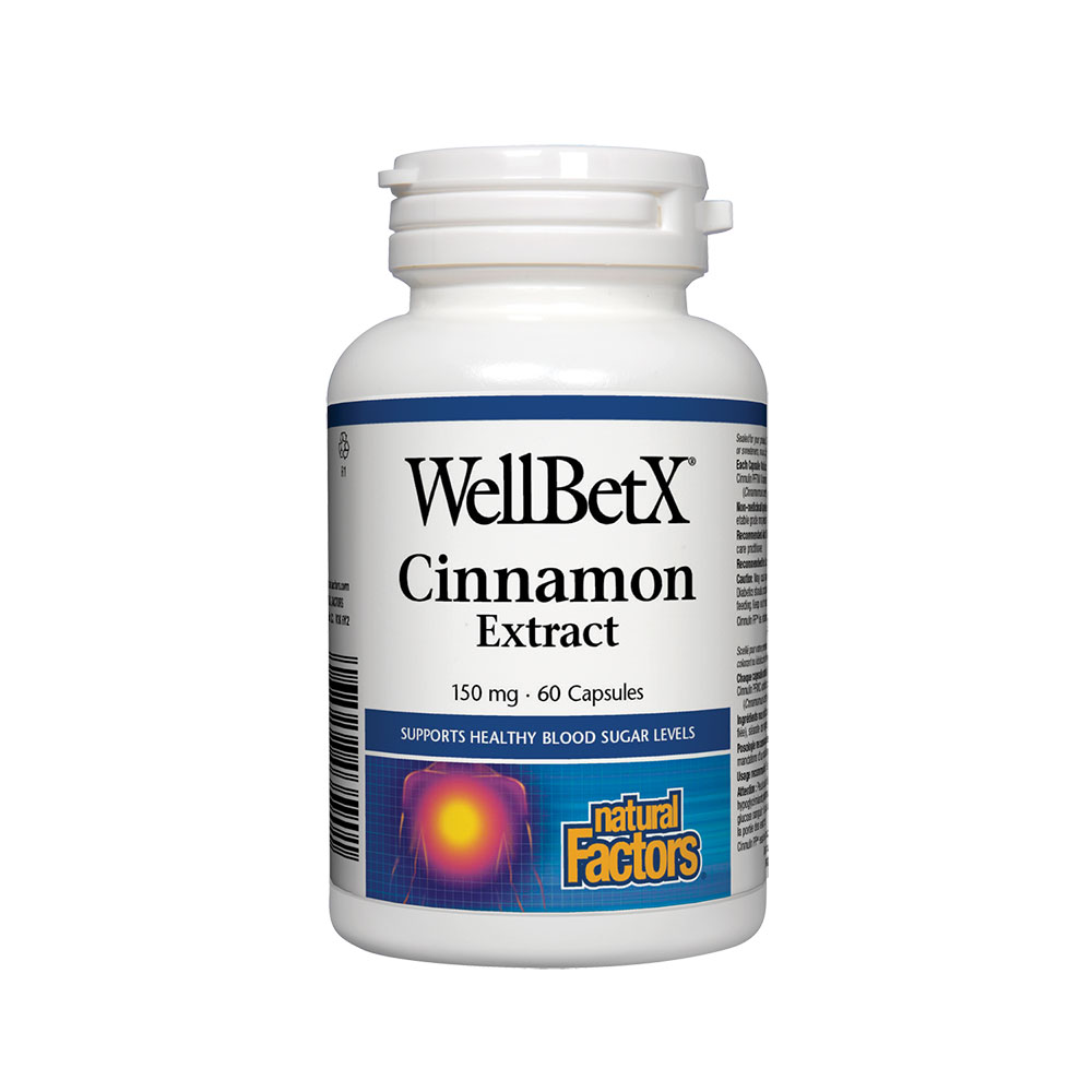 Natural Factors/ WellBetX Cinnamon Extract/150 mg/60 капсули