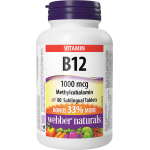 WEBBER NATURALS/Витамин В12 1000 µg (метилкобаламин) x 80 сублингвални таблетки