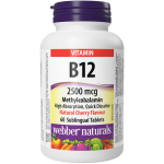 WEBBER NATURALS/Витамин В12 2500 µg (метилкобаламин) х 60  сублингвални таблетки