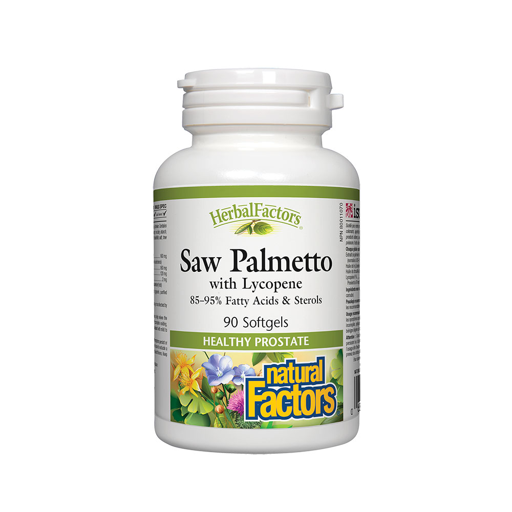 Natural Factors/Saw Palmetto with Lycopene/442 mg/90 капсули