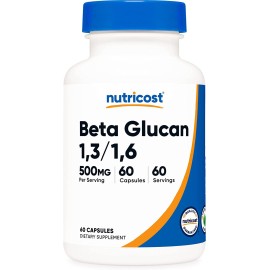 Nutricost/Beta Glucan/Бета глюкани 1.3 , 1.6 /60 капсули