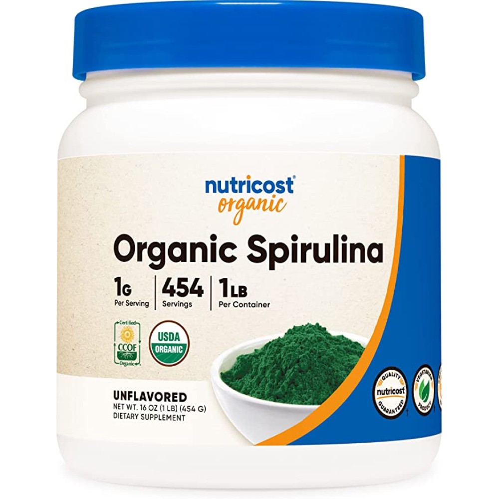 NUTRICOST ORGANIC SPIRULINA/ СПИРУЛИНА ОРГАНИК 454G (ПРАХ)