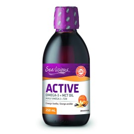 Natural Factors/Active Omega-3 2500 mg (EPA/DHA 1500/750) + MCT мастни киселини и витамин D3 400 IU