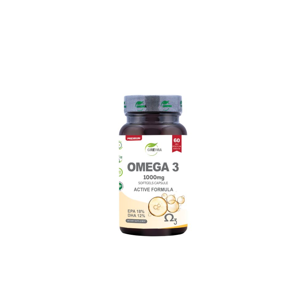 ГРЕВИЯ ОМЕГА 3 1000 МГ АКТИВНА ФОРМУЛА/OMEGA 3 1000MG ACTIVE FORMULA Х60МЕКИ КАПСУЛИ